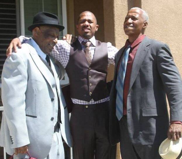 James Cannon with his son Nick Cannon and father.